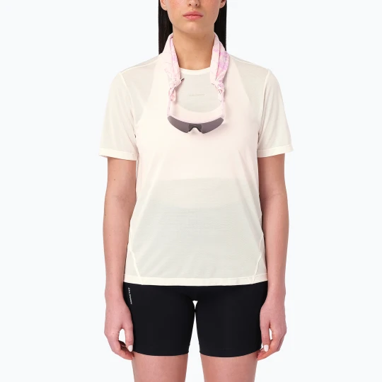 Zdjęcie produktu Koszulka do biegania damska Salomon Shakeout Core GFX SS Tee whisper white / pink frosting