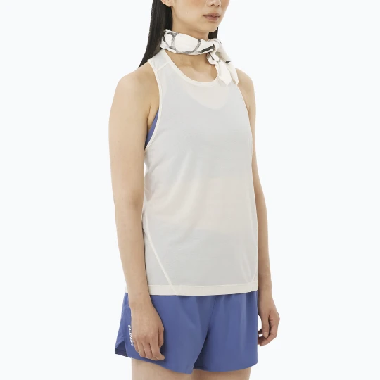 Zdjęcie produktu Koszulka do biegania damska Salomon Shakeout Core Tank whisper white