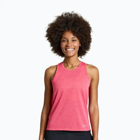 Zdjęcie produktu Koszulka do biegania damska Saucony Stopwatch Singlet rose heather Różowy