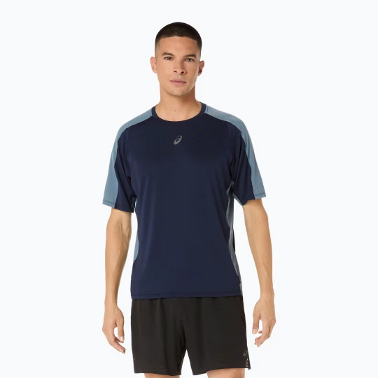 Zdjęcie produktu Koszulka do biegania męska ASICS Fujitrail Elite SS Top midnight / ironclad Granatowy