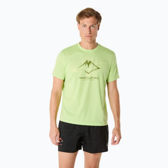 Zdjęcie produktu Koszulka do biegania męska ASICS Fujitrail Logo lime green/huddle yellow/cactus