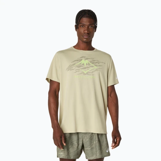 Zdjęcie produktu Koszulka do biegania męska ASICS Fujitrail Logo SS khaki Beżowy