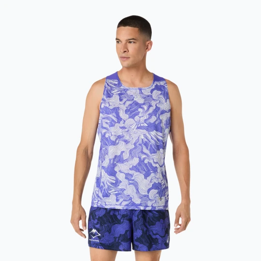 Zdjęcie produktu Koszulka do biegania męska ASICS Fujitrail Singlet cobalt burst / cream Niebieski
