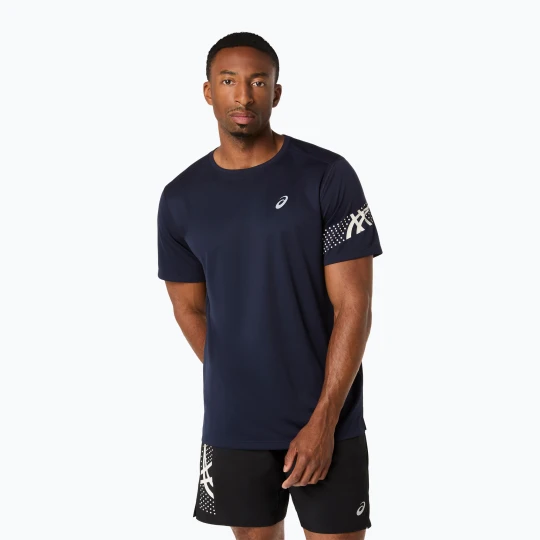 Zdjęcie produktu Koszulka do biegania męska ASICS Icon midnight / cream Granatowy