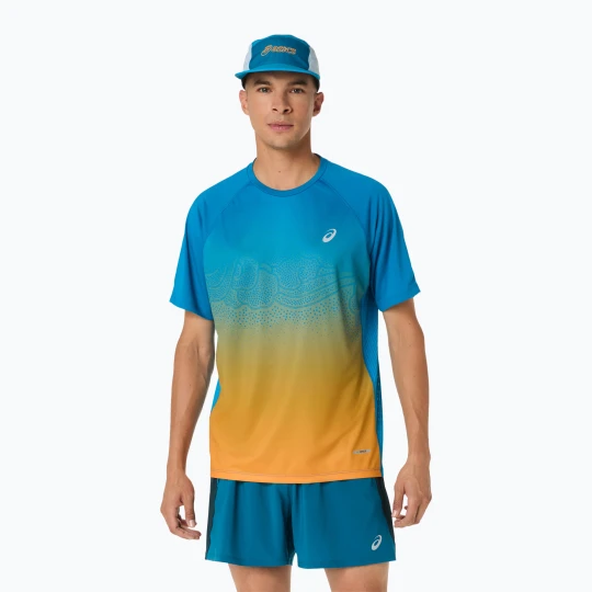 Zdjęcie produktu Koszulka do biegania męska ASICS Road Fade aegean blue / yamabuki
