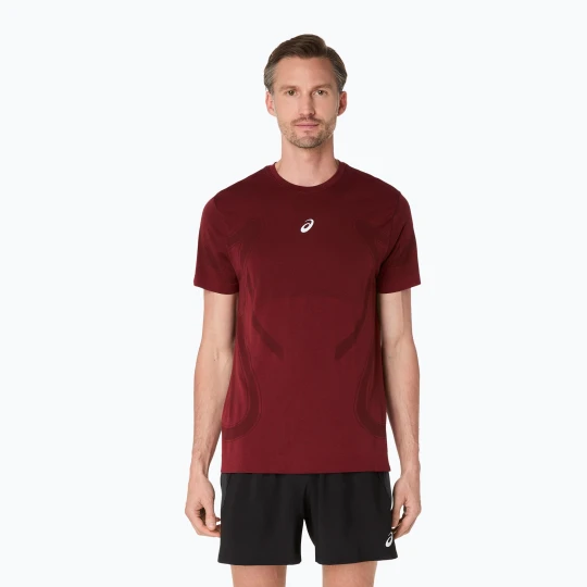 Zdjęcie produktu Koszulka do biegania męska ASICS Road Seamless dark red planet