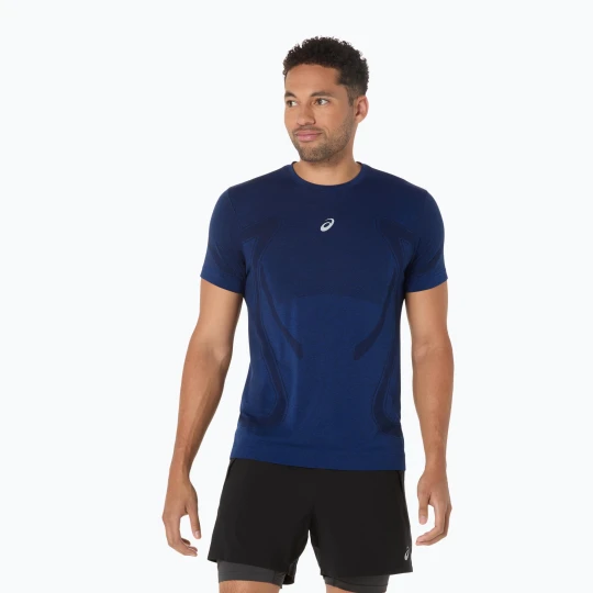 Zdjęcie produktu Koszulka do biegania męska ASICS Road Seamless illusion blue / glow yellow