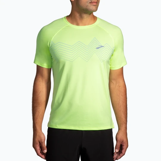 Zdjęcie produktu Koszulka do biegania męska Brooks Atmosphere 2.0 lime / elevate Żółty
