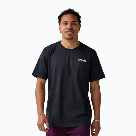 Zdjęcie produktu Koszulka do biegania męska Brooks Graphic black / white / slate grey