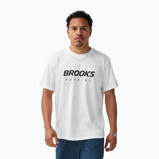 Zdjęcie produktu Koszulka do biegania męska Brooks Graphic white / black