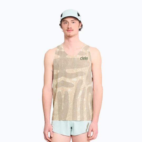 Zdjęcie produktu Koszulka do biegania męska Ciele Athletics RDS Singlet 2 lake road day Beżowy