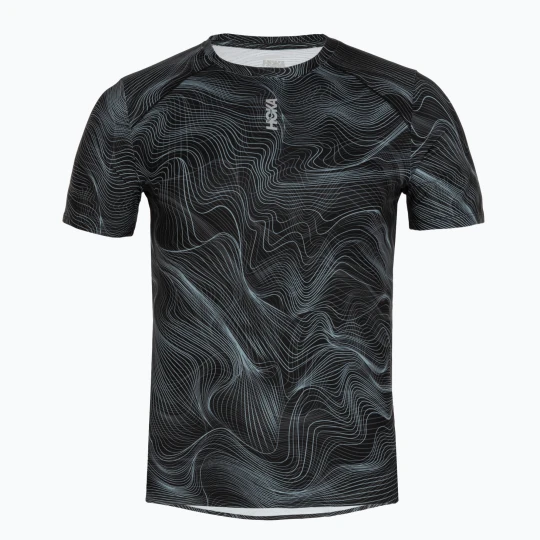 Zdjęcie produktu Koszulka do biegania męska HOKA EveryRun CLF PRT black / white