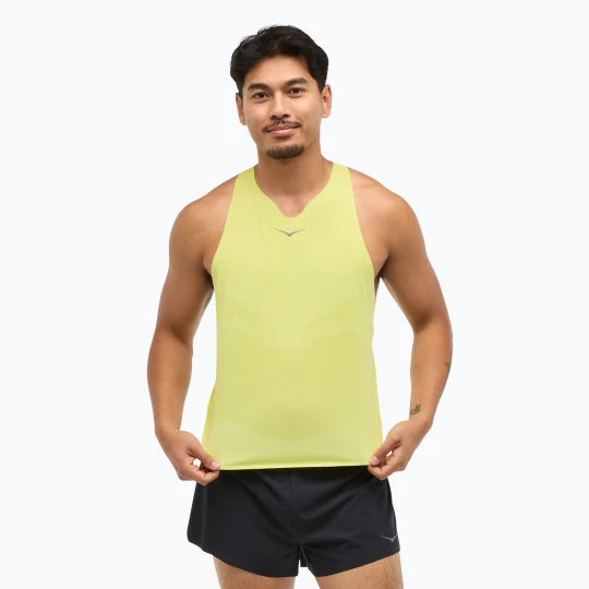 Zdjęcie produktu Koszulka do biegania męska HOKA Race Singlet hoka citrus Żółty