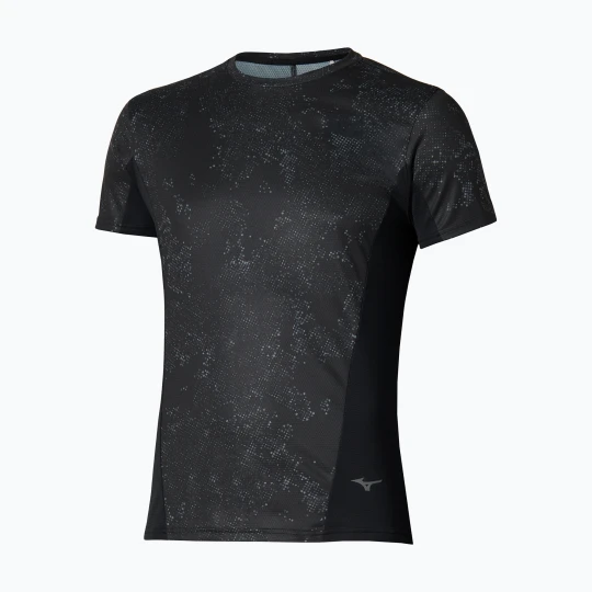 Zdjęcie produktu Koszulka do biegania męska Mizuno Active DryAeroFlow Graphic black / gray