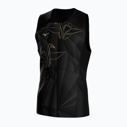 Zdjęcie produktu Koszulka do biegania męska Mizuno Active DryAeroFlow Graphic Tank Top taniori Czarny
