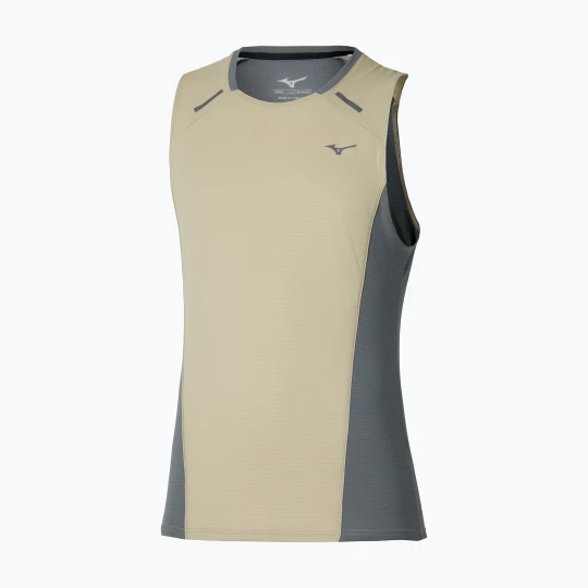 Zdjęcie produktu Koszulka do biegania męska Mizuno Active DryAeroFlow Tank Top elm Beżowy