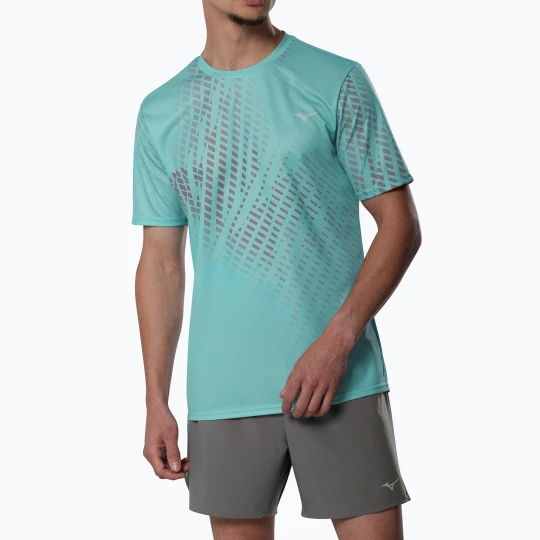 Zdjęcie produktu Koszulka do biegania męska Mizuno Core Graphic Tee aquifer Niebieski