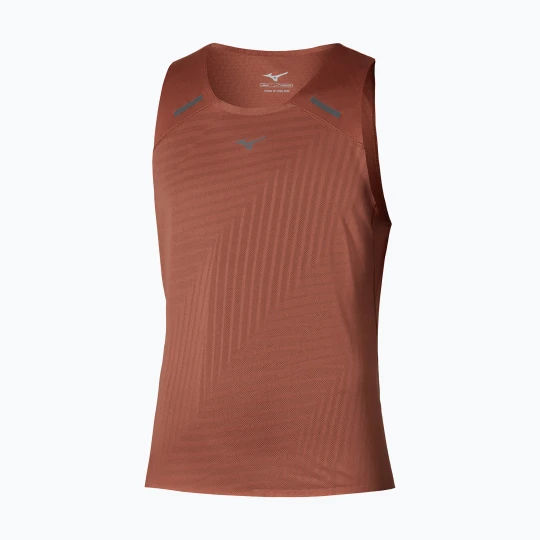 Zdjęcie produktu Koszulka do biegania męska Mizuno Tech Light Tank copper brown