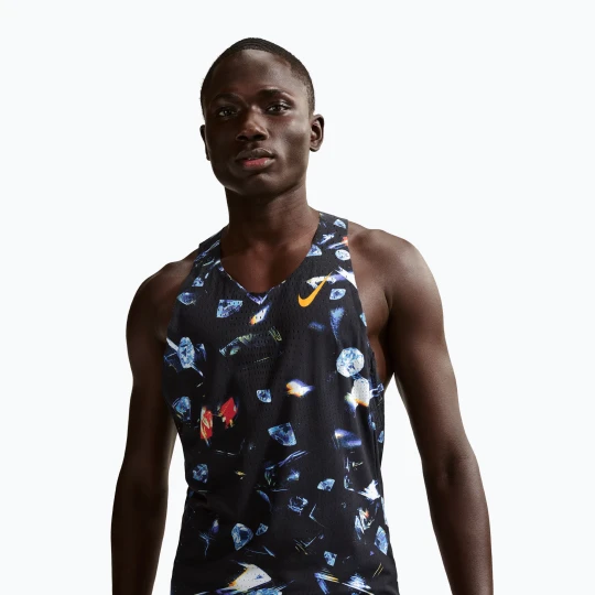 Zdjęcie produktu Koszulka do biegania męska Nike AeroSwift Dri-Fit ADV Singlet black/laser orange