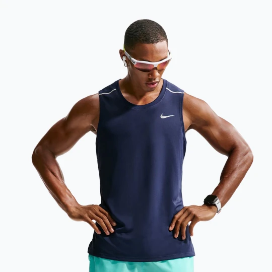 Zdjęcie produktu Koszulka do biegania męska Nike Miler Dri-Fit midnight navy Granatowy
