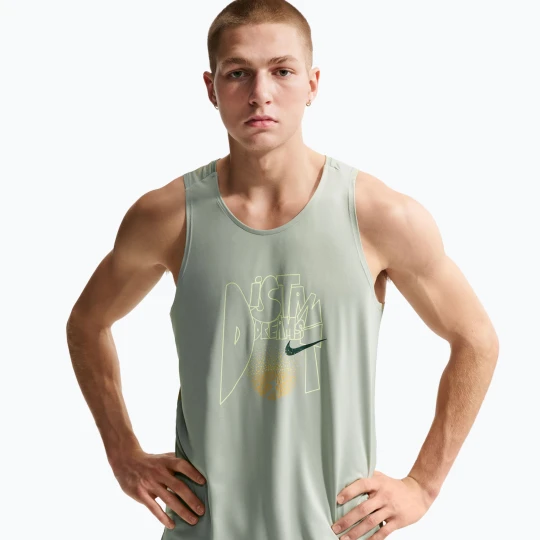 Zdjęcie produktu Koszulka do biegania męska Nike Stride Dri-Fit ADV jade horizon/linen Szary