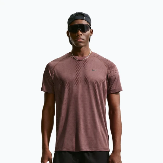 Zdjęcie produktu Koszulka do biegania męska Nike Stride Dri-Fit ADV tattoo / burgundy crush Brązowy