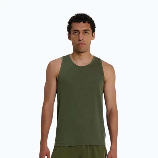 Zdjęcie produktu Koszulka do biegania męska Saucony Stopwatch Singlet fatigue heather Zielony