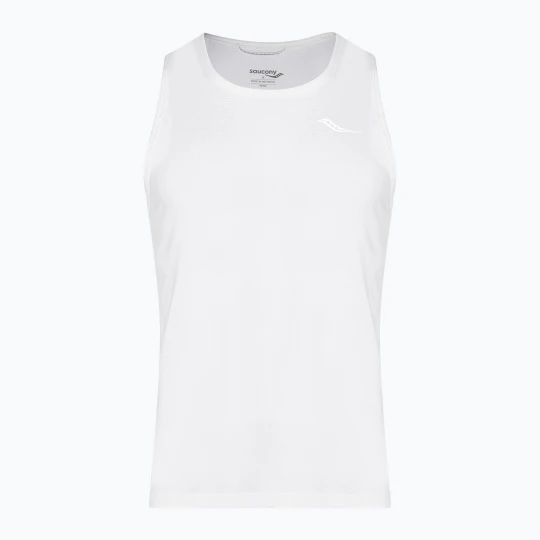 Zdjęcie produktu Koszulka do biegania męska Saucony Stopwatch Singlet white