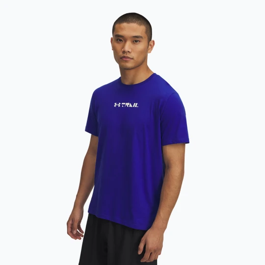 Zdjęcie produktu Koszulka do biegania męska Under Armour Trail Run Graphic Tee royal/reflective Granatowy