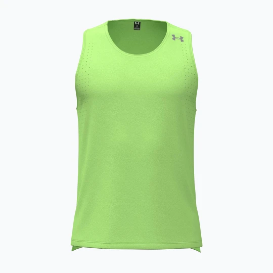 Zdjęcie produktu Koszulka do biegania męska Under Armour Velociti Pro Singlet lumos lime / white Zielony