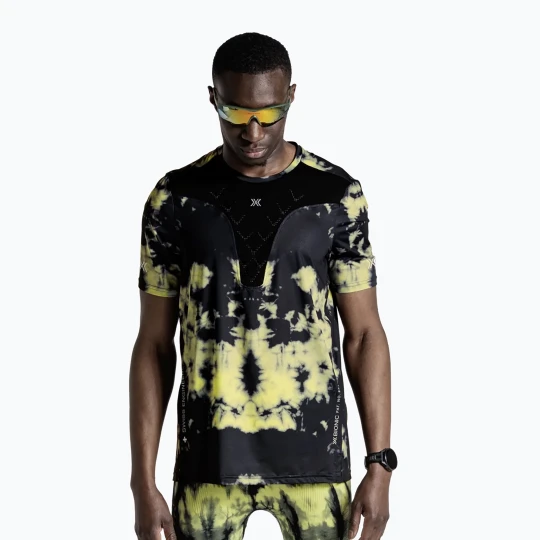 Zdjęcie produktu Koszulka do biegania męska X-Bionic Corefusion Run tie dye electric energy Czarny