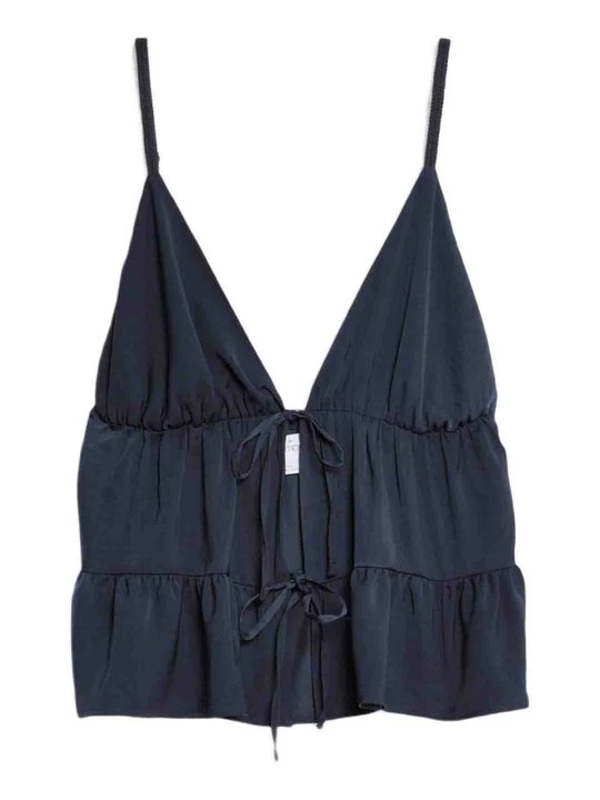 Zdjęcie produktu Koszulka do spania Marks & Spencer czarny melanż
