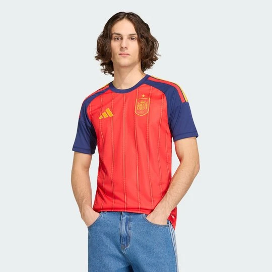 Zdjęcie produktu Koszulka domowa Hiszpania 26 Adidas Vivid Red
