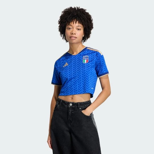 Zdjęcie produktu Koszulka domowa o skróconym kroju Włochy 26 Adidas Bold Blue
