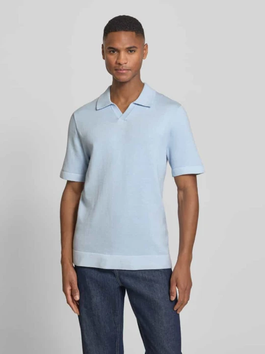 Zdjęcie produktu Koszulka dzianinowa z dekoltem w serek Model 'MILANO' Jack&Jones Jasnoniebieski