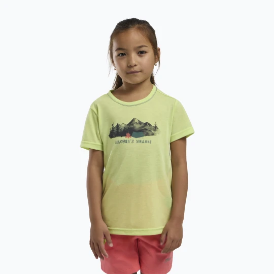 Zdjęcie produktu Koszulka dziecięca Jack Wolfskin Hiking Graphic T print cool matcha Żółty