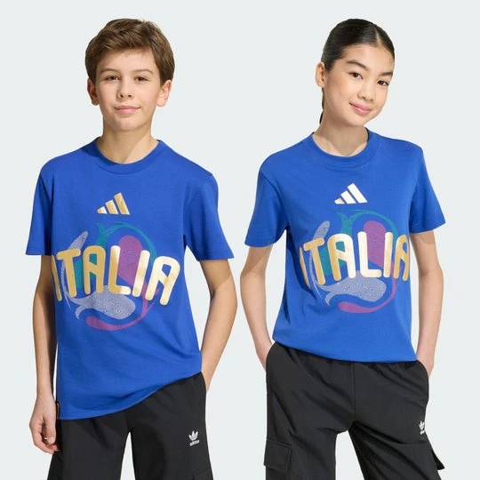 Zdjęcie produktu Koszulka dziecięca Mistrzostwa Świata FIFA 26 Włochy Adidas Bold Blue