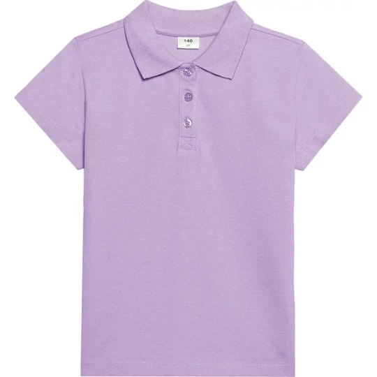 Zdjęcie produktu Koszulka dziewczęca polo 4FJWSS24TTSHF1148 4F Fioletowy