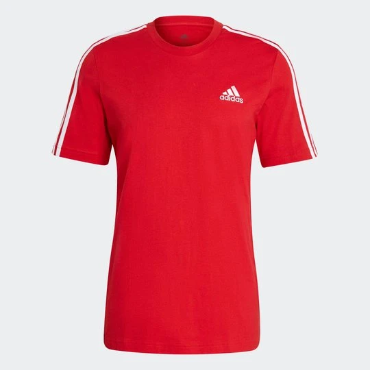Zdjęcie produktu Koszulka Essentials 3 Stripes Adidas Scarlet