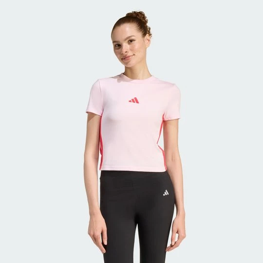 Zdjęcie produktu Koszulka Essentials 3-Stripes Slim Baby Adidas różowy