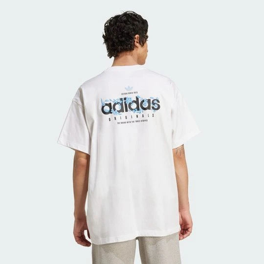 Zdjęcie produktu Koszulka Florals Logo Oversized Adidas biały