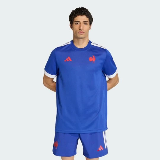 Zdjęcie produktu Koszulka France rugby Home supporter replica Adidas Semi Lucid Blue
