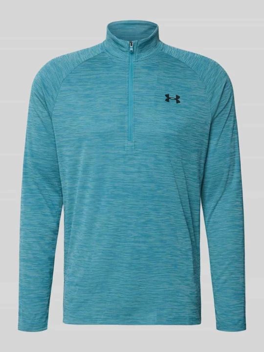 Zdjęcie produktu Koszulka funkcyjna z logo i zamkiem błyskawicznym Under Armour Petrol