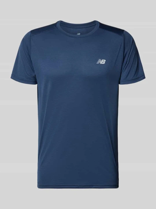 Zdjęcie produktu Koszulka funkcyjna z okrągłym dekoltem i logo New Balance Ciemnoniebieski