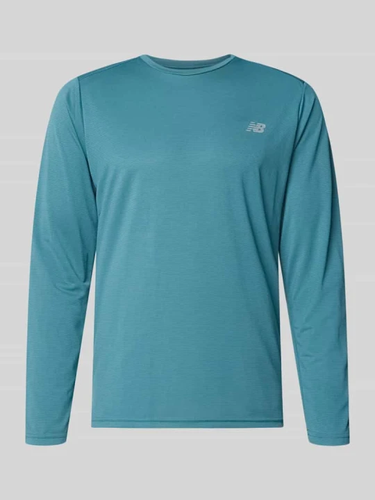Zdjęcie produktu Koszulka funkcyjna z okrągłym dekoltem i logo New Balance Petrol