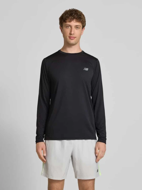 Zdjęcie produktu Koszulka funkcyjna z okrągłym dekoltem i logo New Balance Czarny