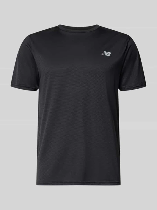 Zdjęcie produktu Koszulka funkcyjna z okrągłym dekoltem i logo New Balance Czarny