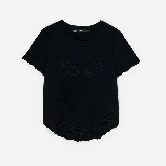 Zdjęcie produktu Koszulka haft czarna BIMBA Y LOLA