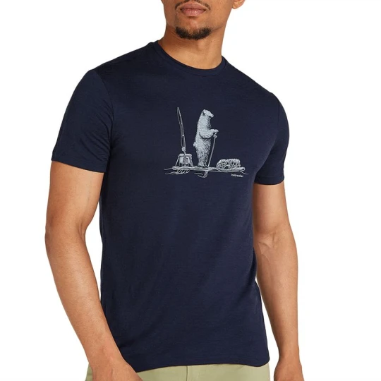 Zdjęcie produktu Koszulka Icebreaker Merino 150 Tech Lite Polar Paddle 0A572X4011 - granatowa