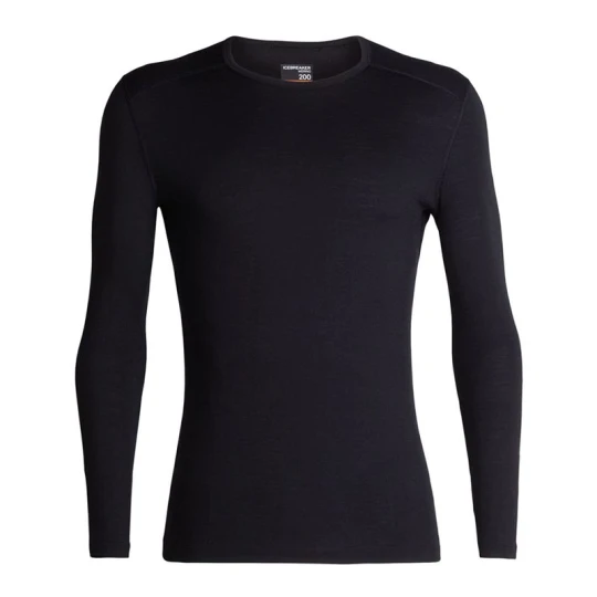 Zdjęcie produktu Koszulka Icebreaker Merino 200 Oasis Long Sleeve Crewe 104365001BLK - czarna